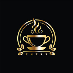 Coffee cup logo design template. Coffee shop, cafe, restaurant, bar, menu,
 coffee house, cafe, restaurant, bar. Vector illustration.