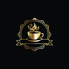 Coffee cup logo design template. Coffee shop, cafe, restaurant, bar, menu,
 coffee house, cafe, restaurant, bar. Vector illustration.