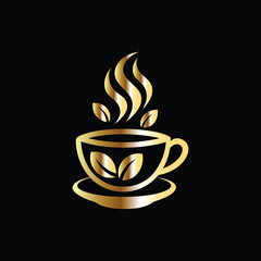 Coffee cup logo design template. Coffee shop, cafe, restaurant, bar, menu,
 coffee house, cafe, restaurant, bar. Vector illustration.