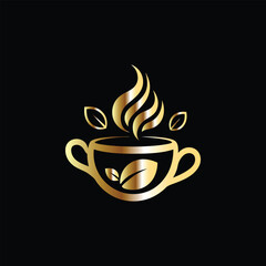 Coffee cup logo design template. Coffee shop, cafe, restaurant, bar, menu,
 coffee house, cafe, restaurant, bar. Vector illustration.