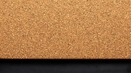 Fototapeta premium Detailed Close-Up of Brown Cork Texture with Dark Bottom Border