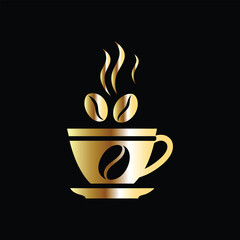 Coffee cup logo design template. Coffee shop, cafe, restaurant, bar, menu,
 coffee house, cafe, restaurant, bar. Vector illustration.