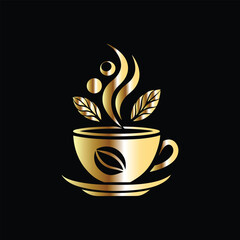 Coffee cup logo design template. Coffee shop, cafe, restaurant, bar, menu,
 coffee house, cafe, restaurant, bar. Vector illustration.