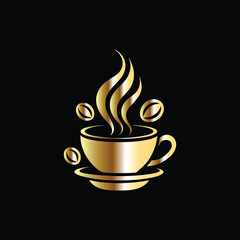 Coffee cup logo design template. Coffee shop, cafe, restaurant, bar, menu,
 coffee house, cafe, restaurant, bar. Vector illustration.