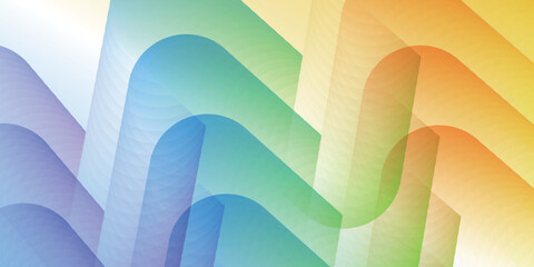 カラフル　和柄　グラデーション　立体　背景