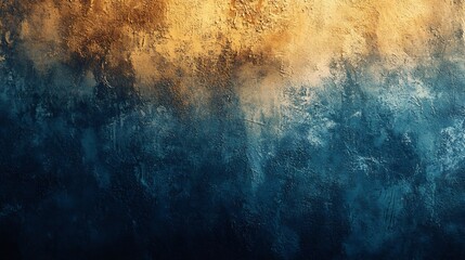 Abstract Gold Blue Texture Warm Light Gradient. AI Generated