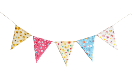 Flag Triangles celebration pennant on transparent background