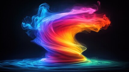 Mesmerizing and captivating abstract digital art with fluid dynamic movements vibrant colors and ethereal visual effects  A striking and visionary representation of energy transformation