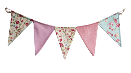 Flag Triangles celebration pennant on transparent background