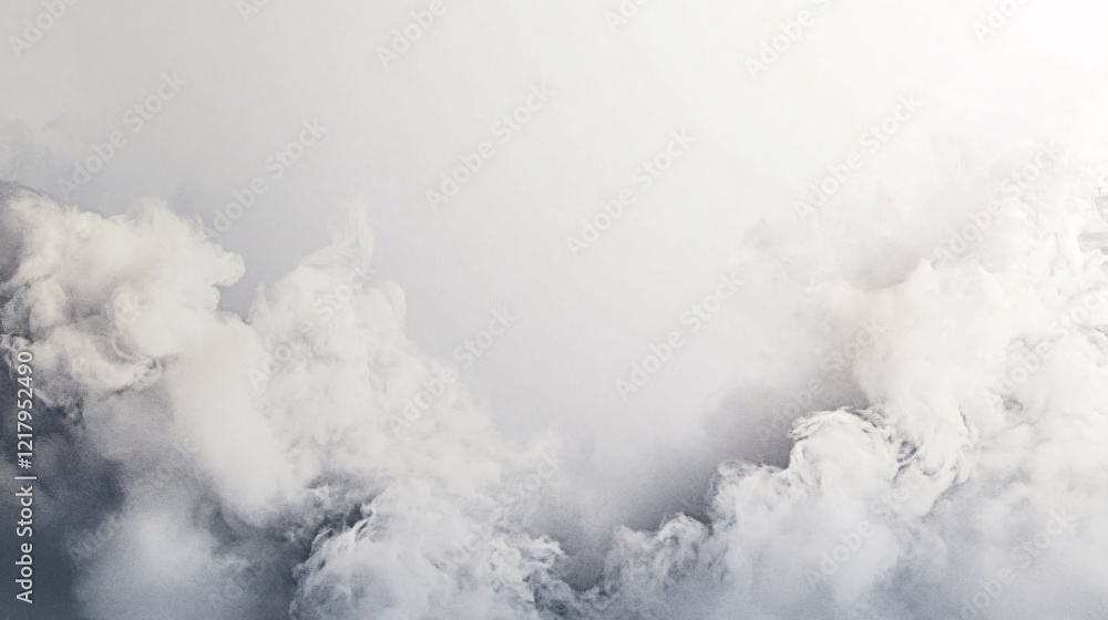 Poster white abstract smoke filling frame creating heavenly atmosphere