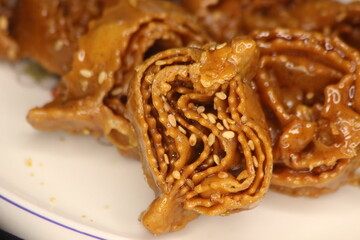 Chebakia Close-up, Moroccan Fried Cookie