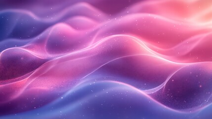 Fototapeta premium Abstract Pink and Purple Waves, Dreamlike Digital Art