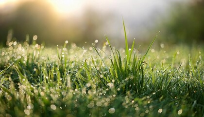 Fototapeta premium green grass and sun