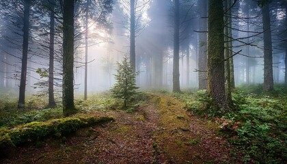 Obraz premium morning in the woods