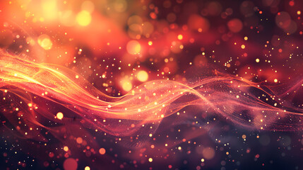Abstract swirling colors with glowing particles creating a dreamy atmosphere.