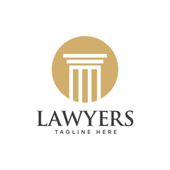 justice logo concept Law firm logo design Lawyer logo vector template