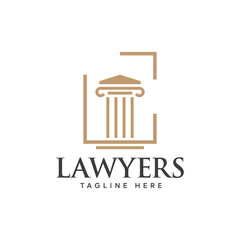 justice logo concept Law firm logo design Lawyer logo vector template
