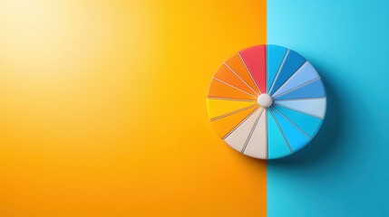 Obraz premium A vibrant pie chart comparing customer preferences for spray tanning versus sun tanning