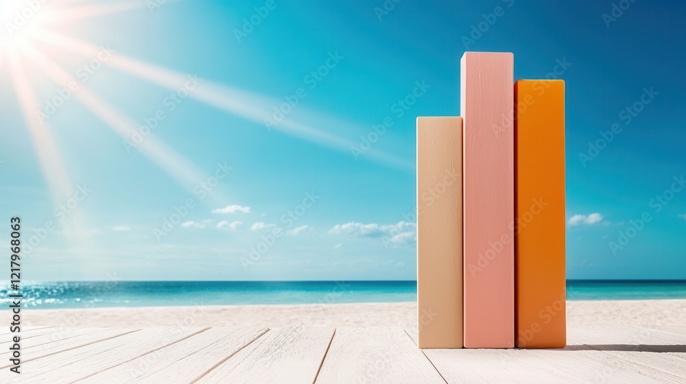 Poster a vibrant bar graph comparing tanning results with and without proper sun care
