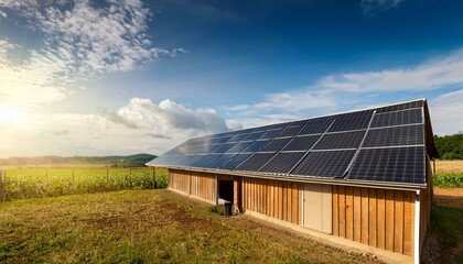 panneaux solaires sur hangar agricole