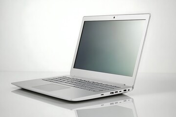 Sleek Silver Laptop, Modern Technology