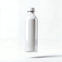 Naklejka premium White Plastic Bottle Mockup Design Template for Branding and Packaging Presentation