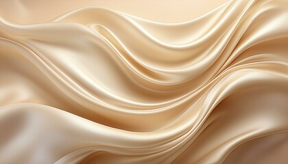 Fototapeta premium soft pastel cream shiny satin silk swirl wave background
