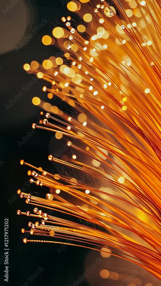 Aufkleber colorful strands of light create a vibrant display in a dark setting during an artistic event
