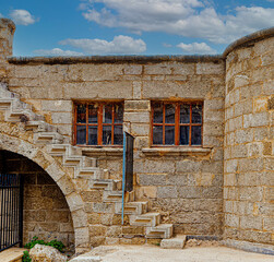 Stone Building and Steps in Rhodes Greece
