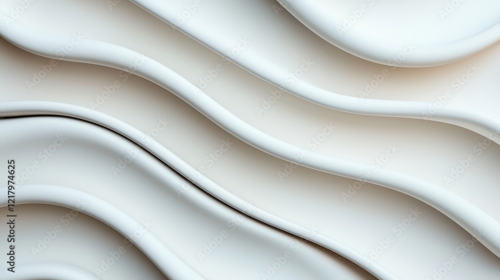 Poster abstract curved white surface with soft wave patterns and textures