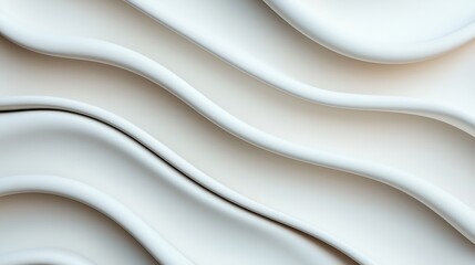 Obraz premium Abstract Curved White Surface with Soft Wave Patterns and Textures