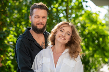 portrait of a happy modern couple