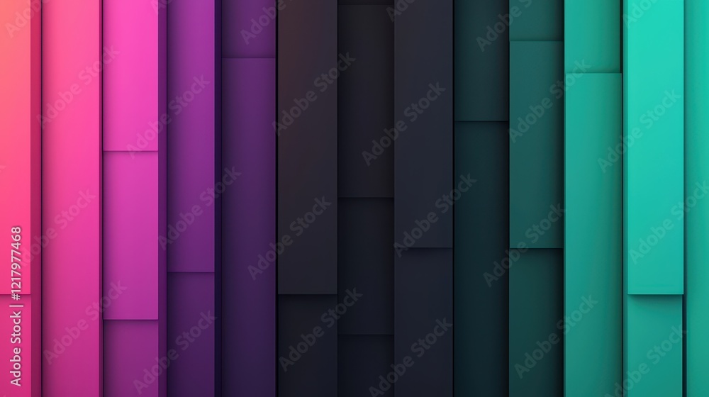 Poster gradient abstract background with layers of colorful panels
