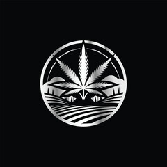 Naklejka premium Cannabis Medical Marijuana Leaf and Caduceus logo vector icon template Cannabis Medical Marijuana Leaf Logo Icon Design. Premium Quality Logo. 