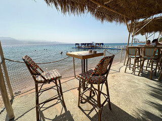 Cafe on the beach in Eilat