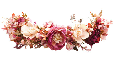 Flower crown on transparent background