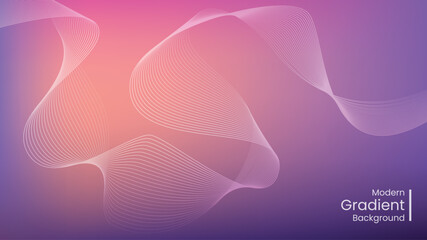 Minimal Gradient Abstract Vector BG Background with Curve Lines