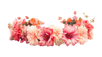 Flower crown on transparent background