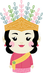 cute ondel ondel cartoon mascot