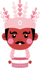 cute ondel ondel cartoon mascot