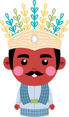 cute ondel ondel cartoon mascot