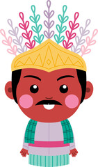 cute ondel ondel cartoon mascot