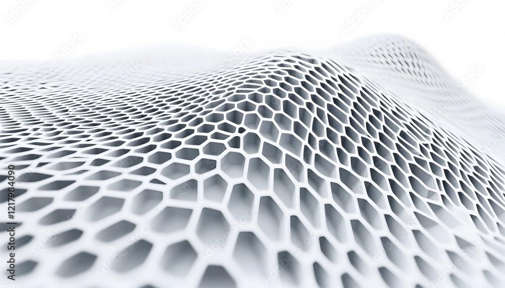 Poster abstract white honeycomb pattern texture surface