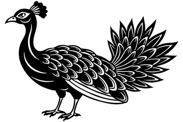 A simple wild bird shap with short spikers cartoon style , vector illustration