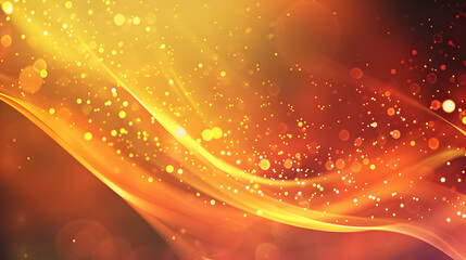 A vibrant abstract background with swirling colors and sparkling particles.
