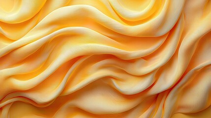 Fototapeta premium Draped Amber Fabric Shows Textured Waves