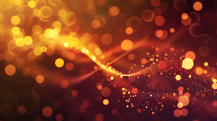 Abstract image featuring warm, glowing bokeh lights and flowing patterns.