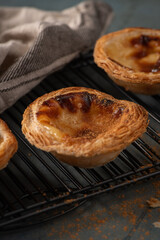 Golden, flaky Portuguese custard tarts