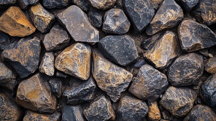Fototapeta premium Background of large irregular rocks forming a stone wall