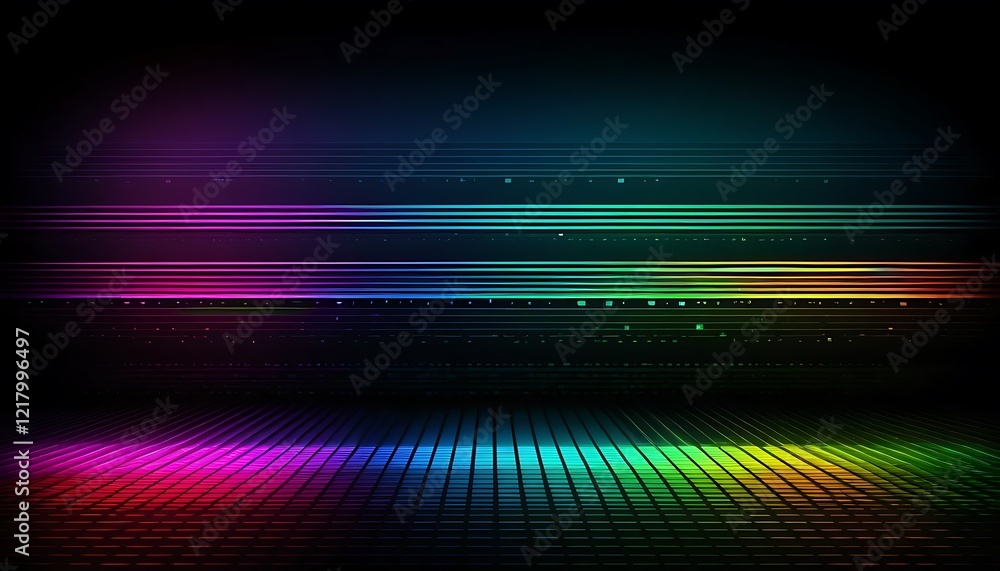 Aufkleber abstract colorful lines and grid design